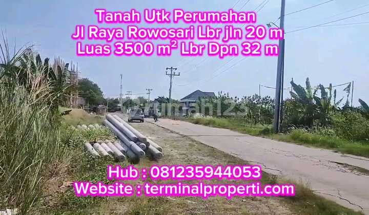 Tanah Dijual Murah SHM Hak Milik di Jl Raya Rowosari Tembalang Semarang Timur
