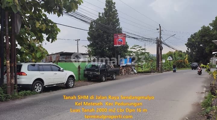 Tanah Dijual SHM Hak Milik di Jl Raya Sendangmulyo Tembalang Semarang Timur