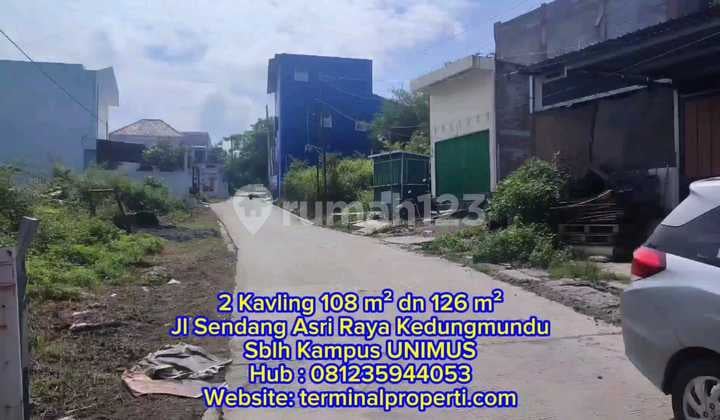 2 Bidang Tanah Dijual SHM Hak Milik Sblh Kampus Unimus Kedungmundu Tembalang Semarang Timur