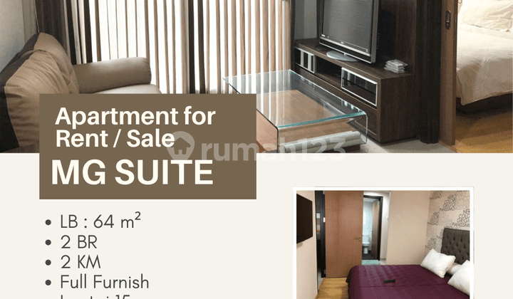 Dijual Apart Mg Suite LT 15 Type 2 BR Furnished