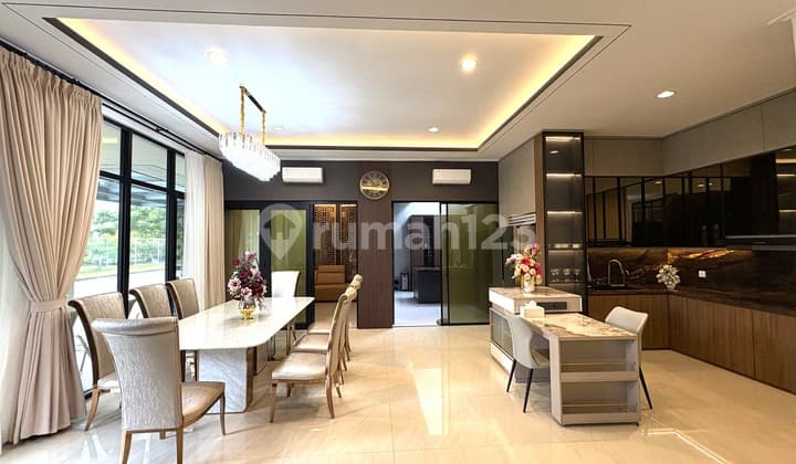 Rumah Hoek Golf Island Pik 260M2 4Kt Interior Cantik Full Furnished Siap Huni