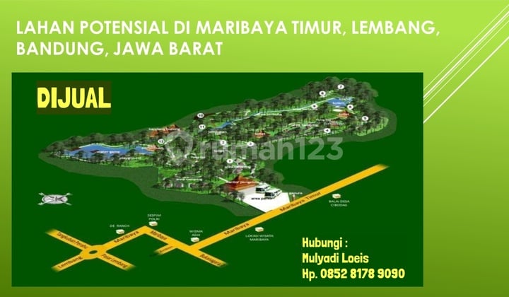 Dijual Lahan Potensial di Maribaya Timur, Lembang, Bandung, Jawa Barat.