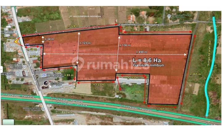 Tanah Strategis Siap Bangun Lokasi di Brebes Jawa Tengah