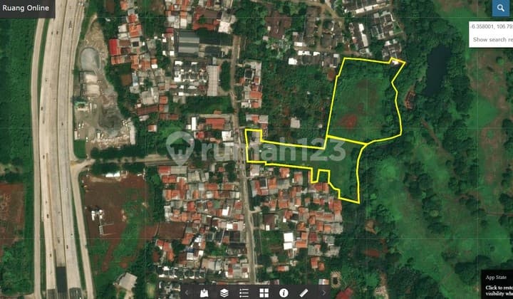 Tanah di Depok, Cinere, Krukut Raya, HGB,