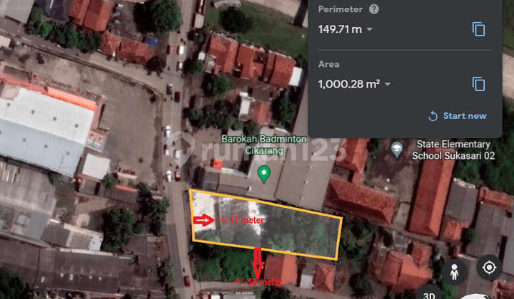 Tanah SHM Pinggir Jalan Cikarang Selatan