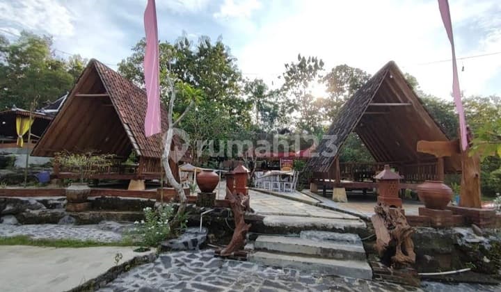 For Sale Cheap Land with Restaurant Bonus Location Jl Raya Jalur Wisata Gunung Kidul Jogja
