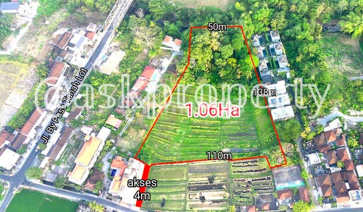 DIJUAL TANAH PINGGIR SUNGAI COCOK KOMPLEK VILLA. SEDANG BERKEMBANG PANTAI NYANYI BALI