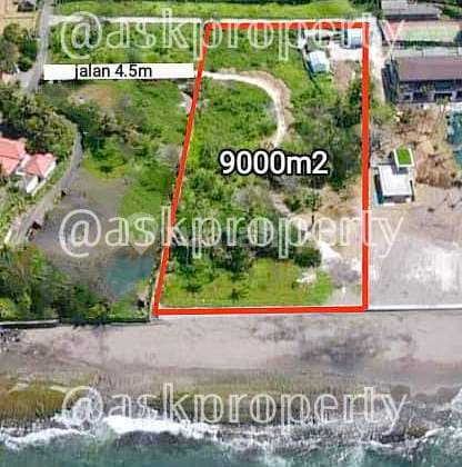 Dijual Tanah Pinggir Pantai Sunset View Area Villa Pantai Cemagi Bali