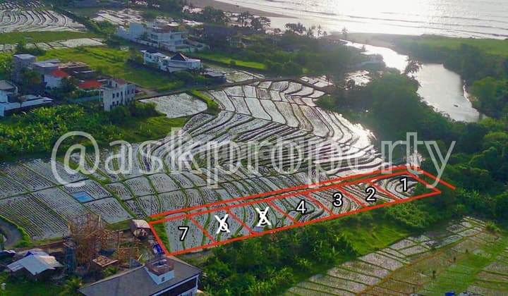 Dijual Tanah Kavling Lingkungan Villa View Sawah Pantai Cemagi Bali
