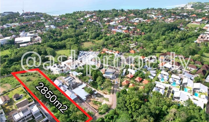 For Sale / For Rent Land Sea View Commercial Area Near Bingin Beach Pecatu Bali