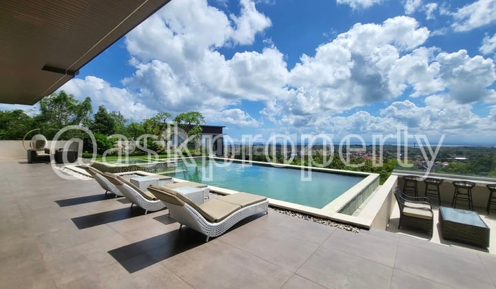 For Sale Spectacular Luxury Villa with Unblocked Ocean / Sunset / Airport / Mountain Views Jimbaran Hill Bali