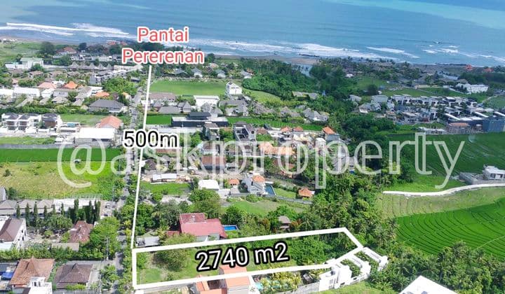Dijual Tanah Pinggir Jalan Utama Dan Sungai Cocok Villa Pribadi / Commercial Pantai Pererenan Bali