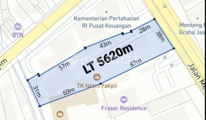 Tanah Di Menteng Jakarta Pusat Lokasi Strategis Daerah Elit Menteng Raya
