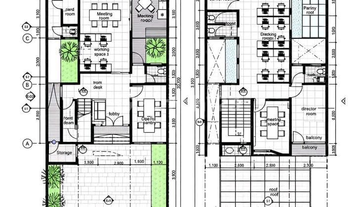 Disewakan - Gedung Kantor 2 Lantai Full Layout Bisnis di Surapati | Front Office, Workspace Besar & Area Management