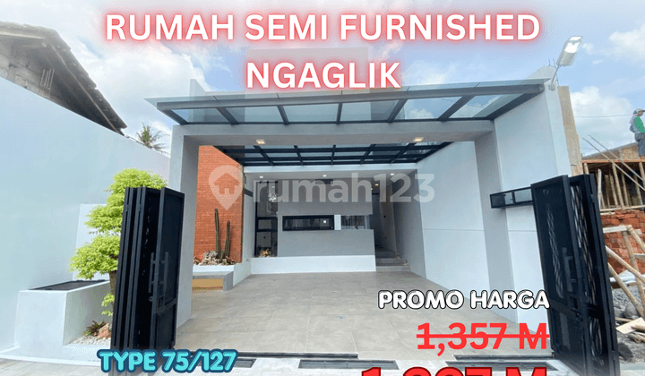 Diskon 150 Juta! Hunian Siap Huni Semi Furnished di Ngaglik