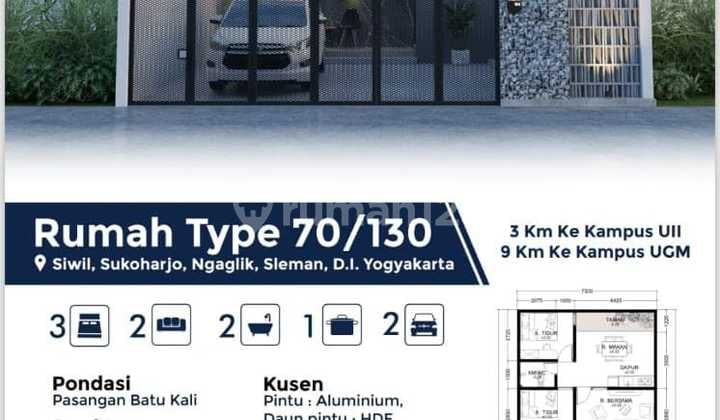 Hunian Tropis Modern di Jakal Luas & Asri KPR Ready