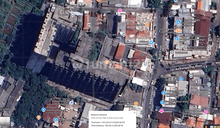 Dijual Tanah Strategis di jalan utama Kemanggisan/ Rawa Belong ( BINUS ) , JakBar