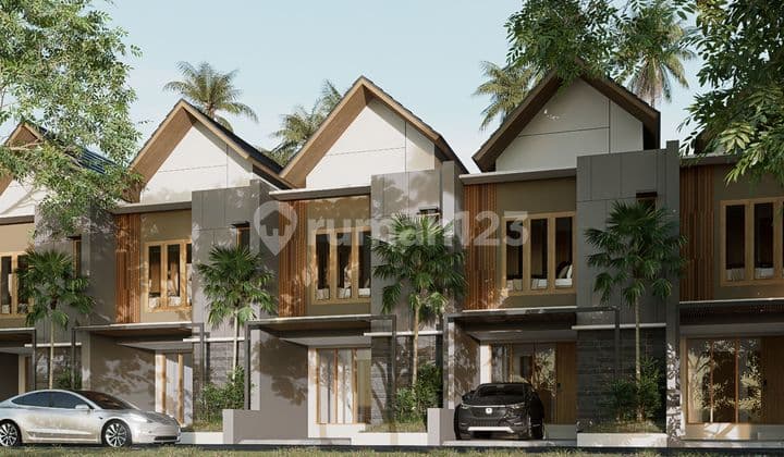 Rumah Baru Modern 2 Lantai Pusat Kota Denpasar Pintu Kayu Jati