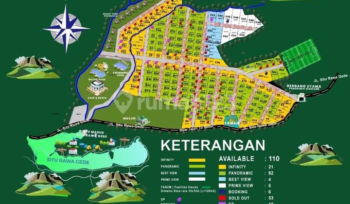 Tanah Di Kawasan Wisata Puncak Dua Bogor