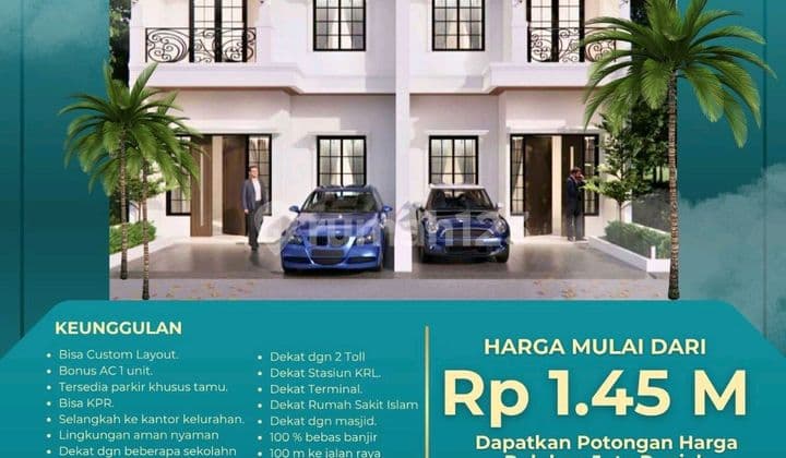 Cluster Baru 2 Lantai Bisa Custom Layout di Pondok Kopi Jakarta Timur