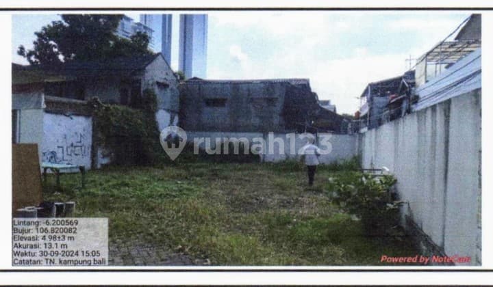 Tanah Murah di Jl Martapura,Kebon Melati,Tanah Abang