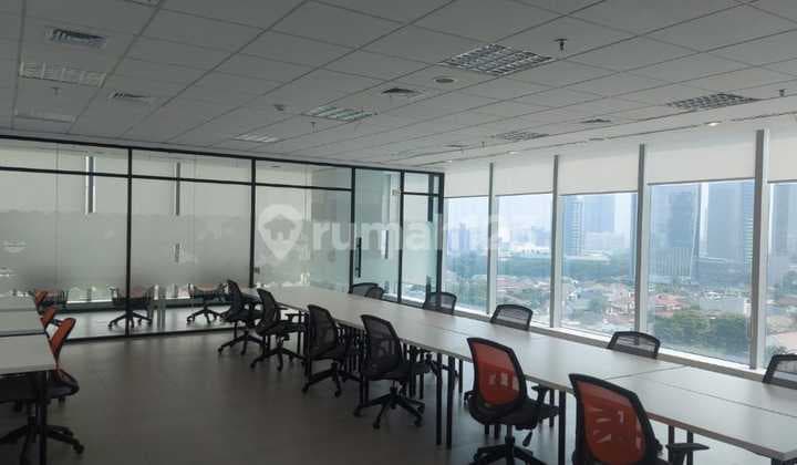 Sewa Kantor 105 M2 Siap Huni di Cyber 2 Tower Kuningan, Hrg All In