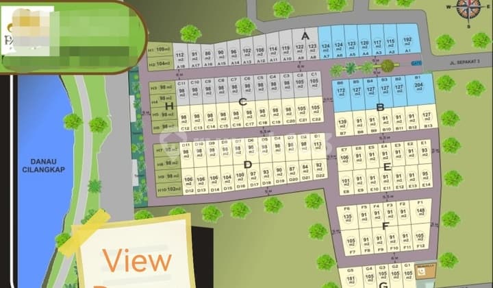 Land Area: 91 m² to 204 m² within a lake view cluster
