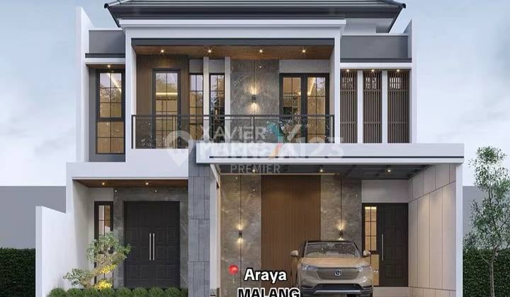 Rumah Modern Minimalis Baru Gress di Cluster Golf, Kota Araya Malang