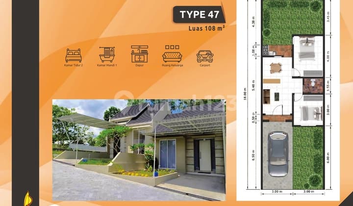 Beautiful House in a Cluster, Starting at 600 Million IDR, on Jl Wates Gamping, Sleman