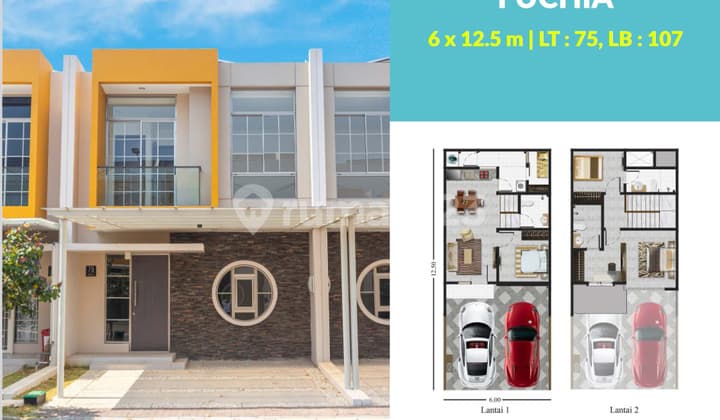 House 6x12.5 75m in Arcadia Cluster PIK2, Ready to Occupancy, 2 Floors, Nice