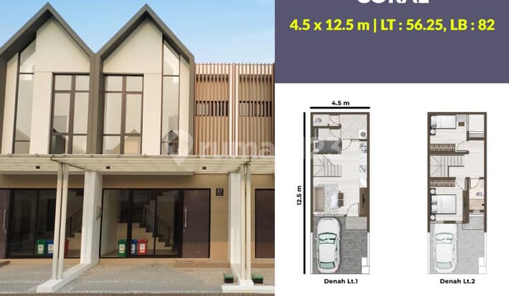 Rumah 4,5x12,5 56m Cluster Denver Pik2 Siap Huni 2 Lantai Murah
