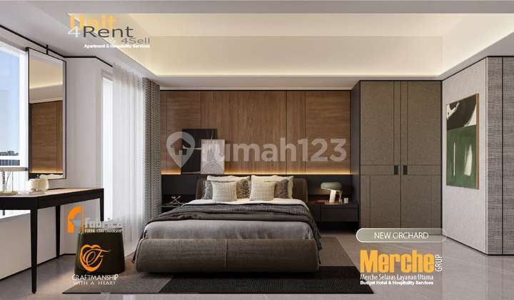 Super Chic Orchard Apartment Studio Full Furnished Big Screen TV