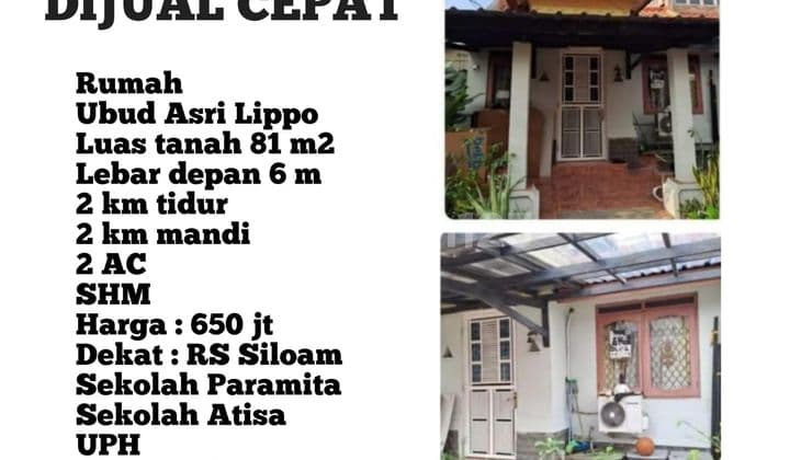 Rumah siap huni di Ubud asri Lippo Tangerang
