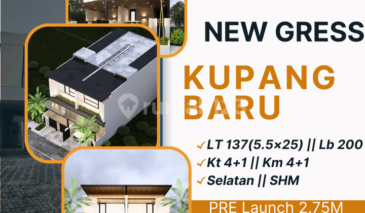 NEW GRESS HIGH SPEC RUMAH KUPANG BARU DKT DARMO SUKOMANUNGGAL