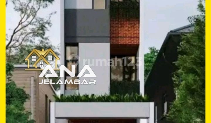 Ana Rumah Baru 3Lt Uk 3.5X16m Akses Masuk Mobil Harga 1M-An di Jelambar - * Good- Deal !!*