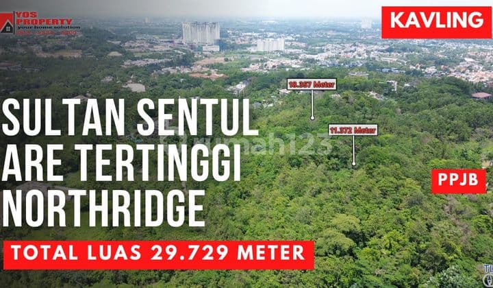 Kavling Sultan Sentul City || Northridge || Luas 29.729 Meter || 5 Juta/meter || SHGB || View Danau , Perbukitan & Gunung || Sentul City