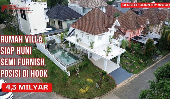 Rumah Villa Semi Furnish Posisi Hook || 4,3 Milyar || Dekat Aeon Mall Sentul City