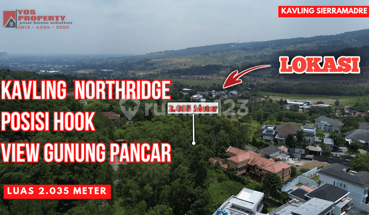 Kavling Northridge Sertifikat Di Hook || Luas 2.035 || Harga 6,5 Jta || View Gunung || Sentul City