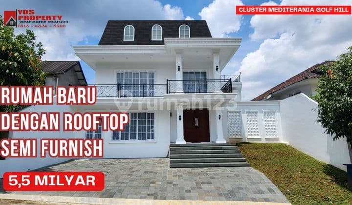 Rumah Baru Sentul City dengan Rooftop Semi Furnish || 5,5 Milyar || Cluster Mgh || Sentul City