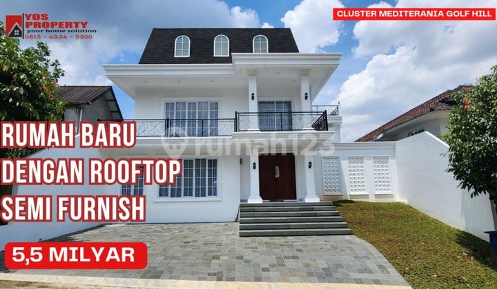 Rumah Baru Sentul City dengan Rooftop Semi Furnish || 5,5 Milyar || Cluster Mgh || Sentul City
