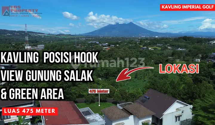 Kavling Hook View Gunung & Green Area || 5 Jt/meter || Luas 475 Meter || Imperial Golf || Sentul City