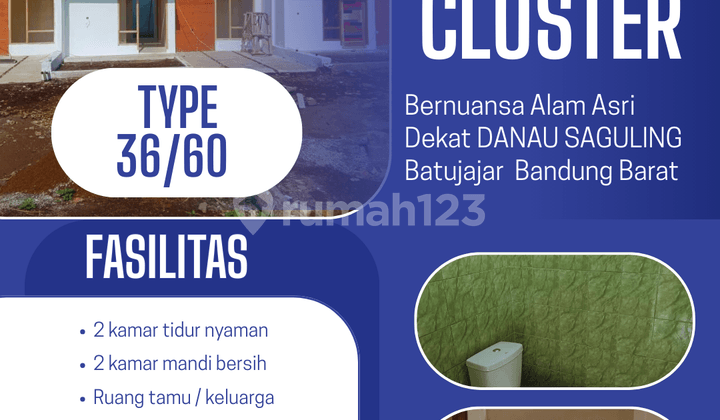 Bebas Banjir, Rumah, 1 Lantai, SHM, Dekat Tempat Wisata, bisa KPR