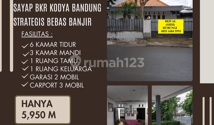 House in Sayap Bkr, Bandung City, Strategic, Flood-Free