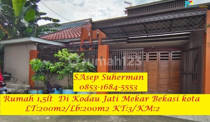 Dijual Murah Rumah 1,5 Lt Asri Di Kodau Jati Mekar Bekasi Kota