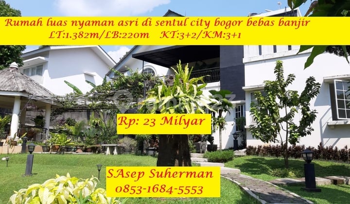 Dijual Murah Rumah Luas Nyaman Asri di Sentul City Bogor Nobanjir