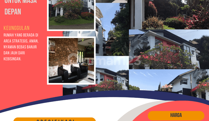rumah di komplek elit bandung utara bebas banjir strategis aman nyaman siap huni onegate system