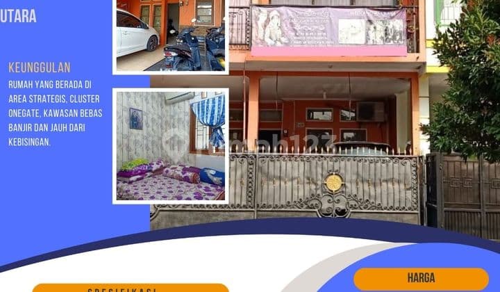 rumah 2lantai dalam cluster onegate system bintara bekasi barat