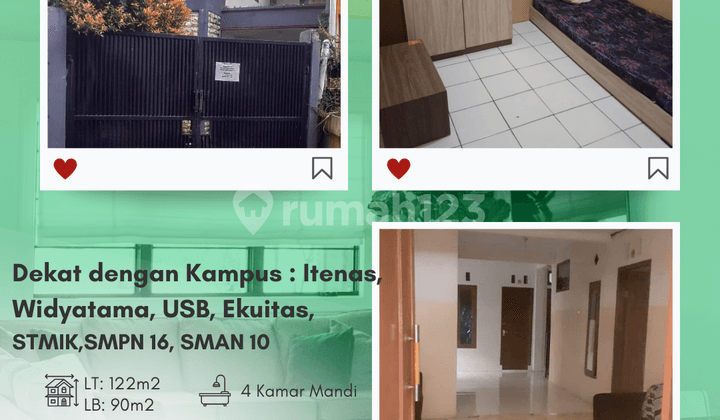Strategic House/Kost 3 Floors Near Jl. Suci Cikutra Bandung