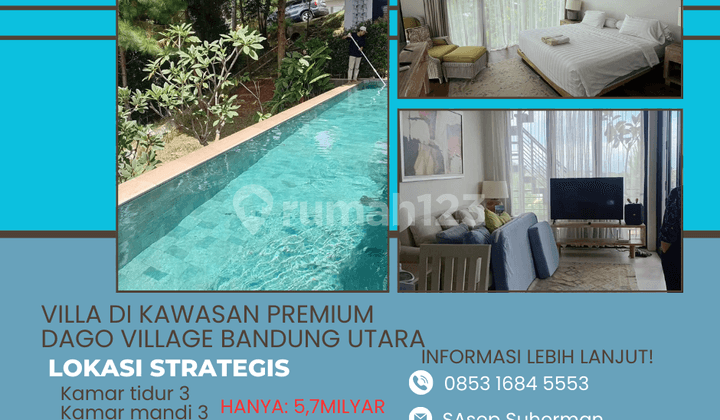 Villa di Kawasan Premium Dago Village Bandung Utara Sejuk Nyaman