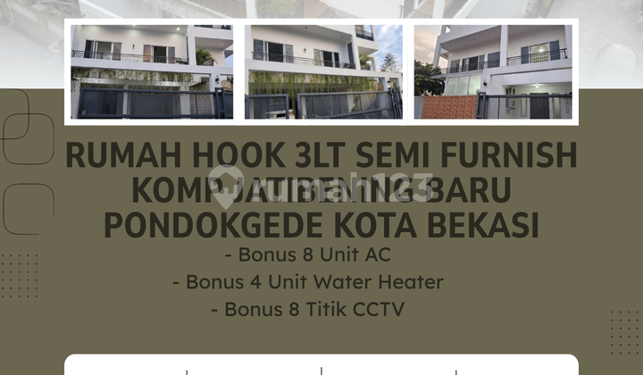 Rumah 3Lt Semi Furnis Komp Jatibening Baru Pondokgede Kota Bekasi